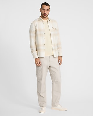 Plaid Cotton Button Pocket Sweater Flannel Shirt