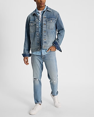 Light Wash Pocket Denim Shirt