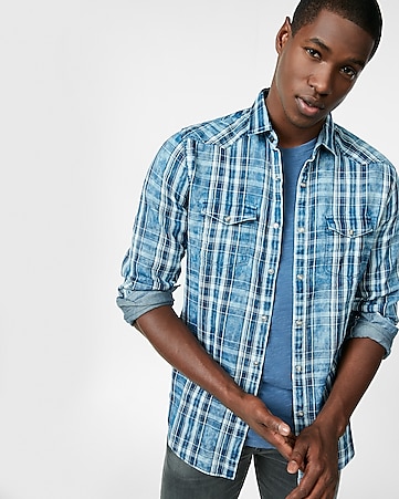Up To 40% Off Men's Casual Shirts - Shop Plaid, Denim & Long Sleeve ...