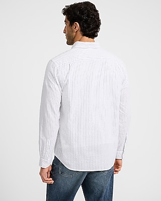 Textured Dobby Striped Cotton-Blend Shirt