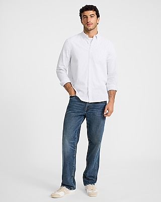 Textured Dobby Striped Cotton-Blend Shirt