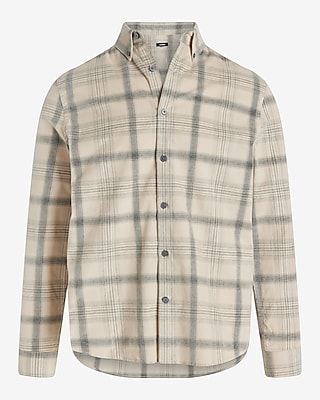 Plaid Stretch Corduroy Shirt