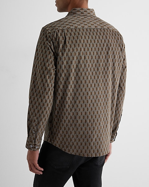 LOUIS VUITTON Striped Monogram-print Silk Pyjama Shirt - One-color