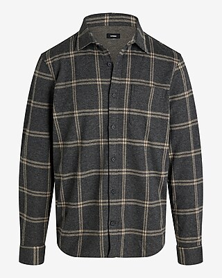 Plaid Sweater Flannel Shirt