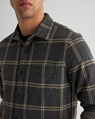 Plaid Sweater Flannel Shirt