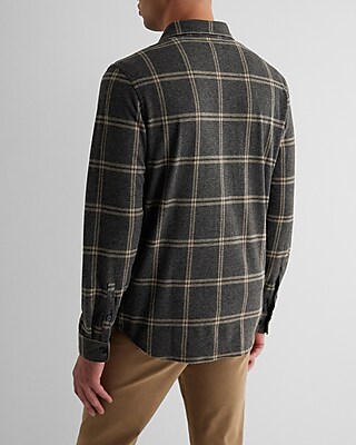 Plaid Sweater Flannel Shirt