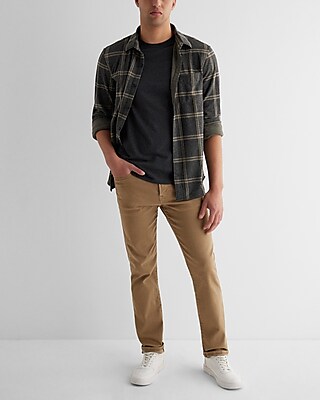 Plaid Sweater Flannel Shirt