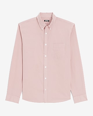 Slim Geo Print Stretch Cotton Shirt