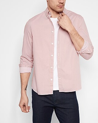 Slim Geo Print Stretch Cotton Shirt