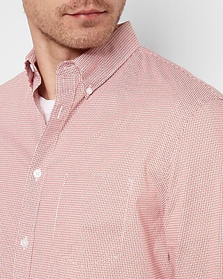 Slim Geo Print Stretch Cotton Shirt