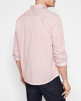Slim Geo Print Stretch Cotton Shirt