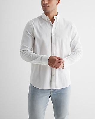 Seersucker Stretch Cotton Shirt