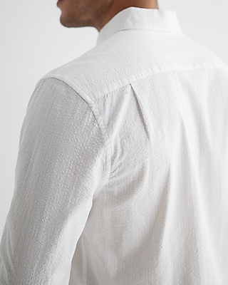Seersucker Stretch Cotton Shirt