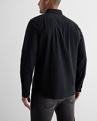 Seersucker Stretch Cotton Shirt