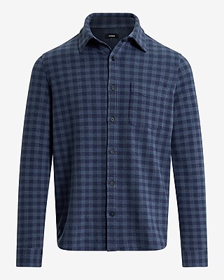 Gingham Patch Pocket Sweater Flannel