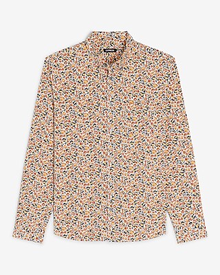Slim Floral Stretch Cotton Shirt