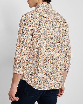 Slim Floral Stretch Cotton Shirt