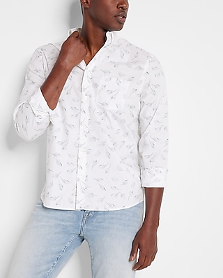Floral Print Stretch Cotton Shirt