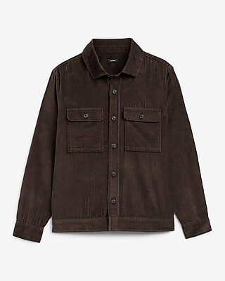 Corduroy Double Button Pocket Shirt Jacket