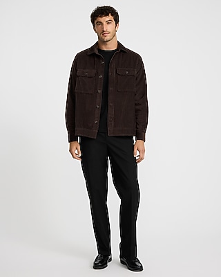 Corduroy Double Button Pocket Shirt Jacket