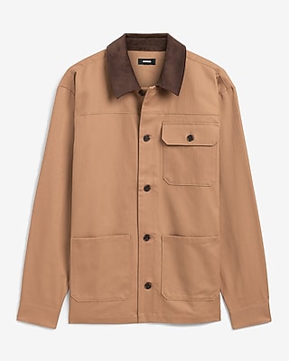 Cotton Button Front Barn Jacket