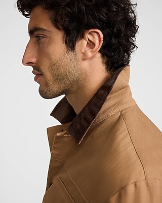 Cotton Button Front Barn Jacket