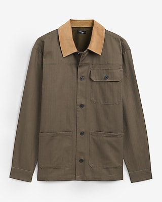 Cotton Button Front Barn Jacket