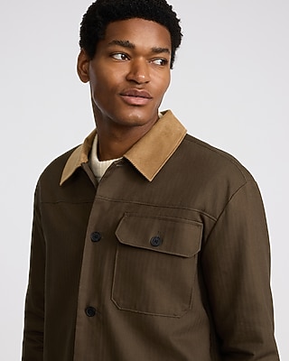 Cotton Button Front Barn Jacket