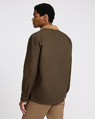 Cotton Button Front Barn Jacket