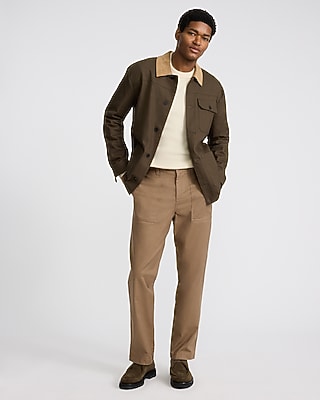 Cotton Button Front Barn Jacket
