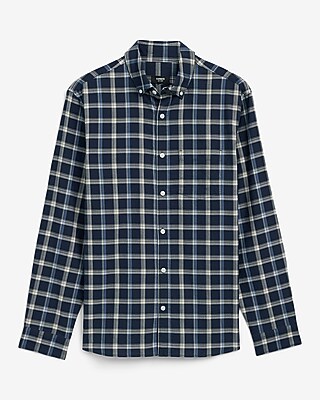 Square Plaid Cotton Soft Wash Shirt