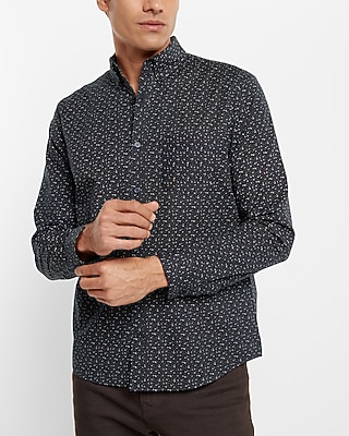 mens stretch button up shirt