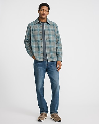 Plaid Brushed Double Pocket Shirt