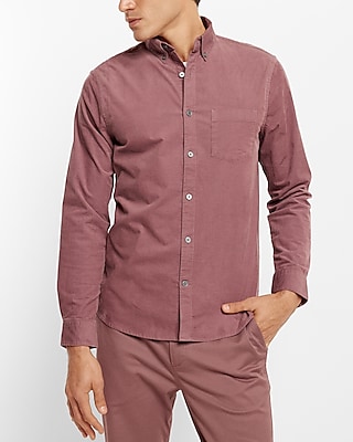 Solid Stretch Corduroy Shirt
