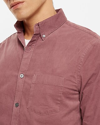 Solid Stretch Corduroy Shirt