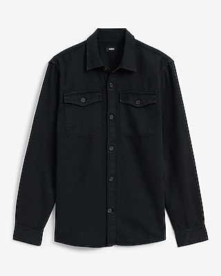 Double Flap Pocket Garment Wash Denim Shirt Jacket - thumbnail 5