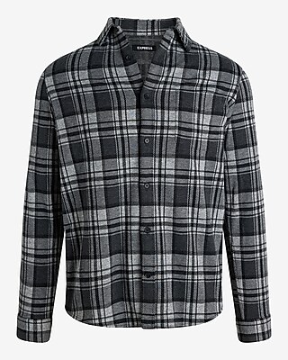 EX - LS SWTR FLANNEL LINDON PLAID 8676:BLUESTONE HEATHER:M - thumbnail 5