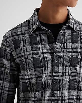 EX - LS SWTR FLANNEL LINDON PLAID 8676:BLUESTONE HEATHER:M - thumbnail 2