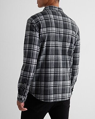 EX - LS SWTR FLANNEL LINDON PLAID 8676:BLUESTONE HEATHER:M - thumbnail 3