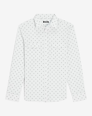 Slim Geo Print Soft Stretch Shirt