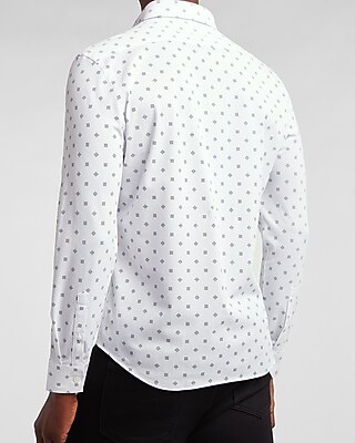 Slim Geo Print Soft Stretch Shirt