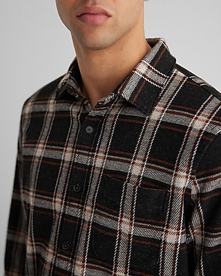 Plaid Sweater Flannel Shirt