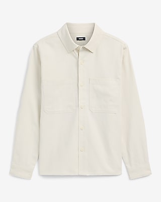 Cotton Twill Double Patch Pocket Shirt Jacket