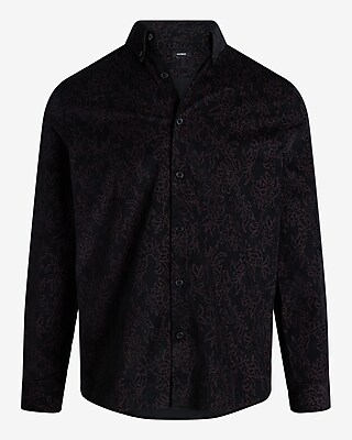Floral Stretch Corduroy Shirt