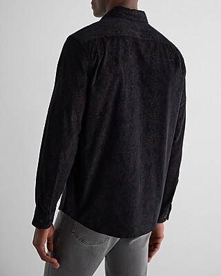 Floral Stretch Corduroy Shirt