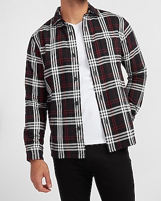 plaid flannel shirt jacket