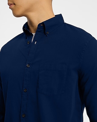 Pocket Cotton Long Sleeve Shirt