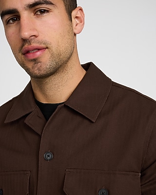 Cotton Double Pocket Button Front Barn Jacket