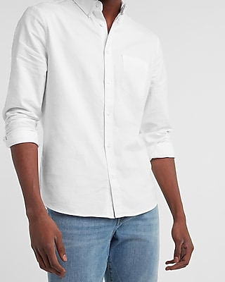 white oxford shirt with jeans