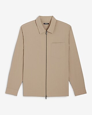 Seersucker Zip Shirt Jacket | Express